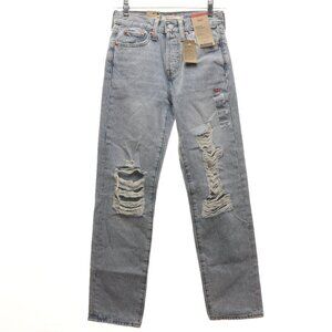 NWT Levi's Straight Leg Wedgie Boyfriend Jeans Women 24 Blue Cotton
